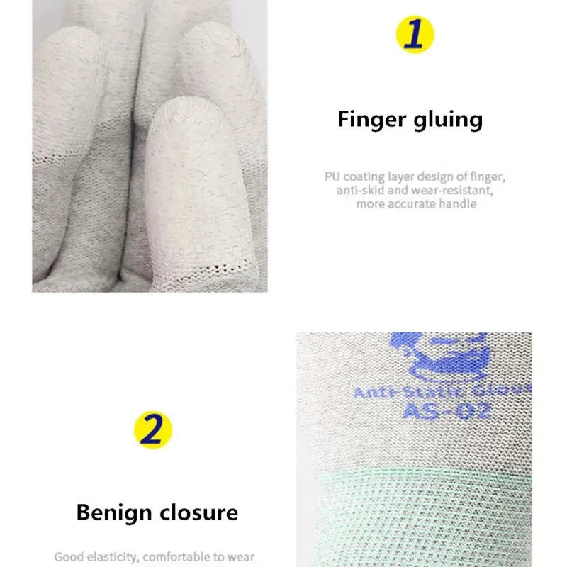 Anti-Static Carbon Fiber Gloves for Electronics Repair, Non-Slip - photo 6