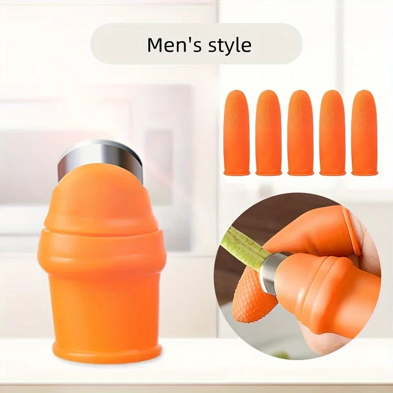 6Pc Garden Silicone Thumb Knife Set — Harvest Cutter & Finger Guards