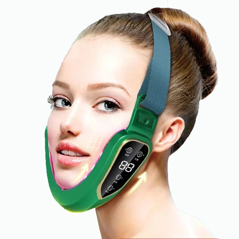 LED Photon Facial Massager — Heated Vibration Lifting Device