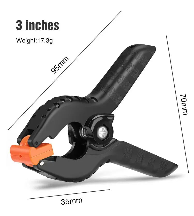 6pcs 3inch Spring Clamps Heavy Duty Plastic For Background Muslin Canvas Paper Chromakey Screen Clip Photo Studio Carpenter Tool