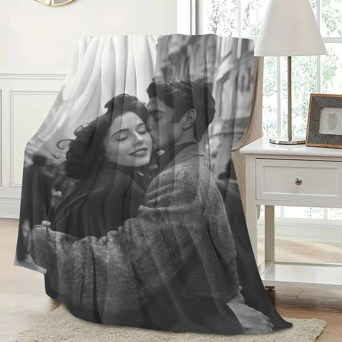 Custom Photo Flannel Blanket, Personalized Gift