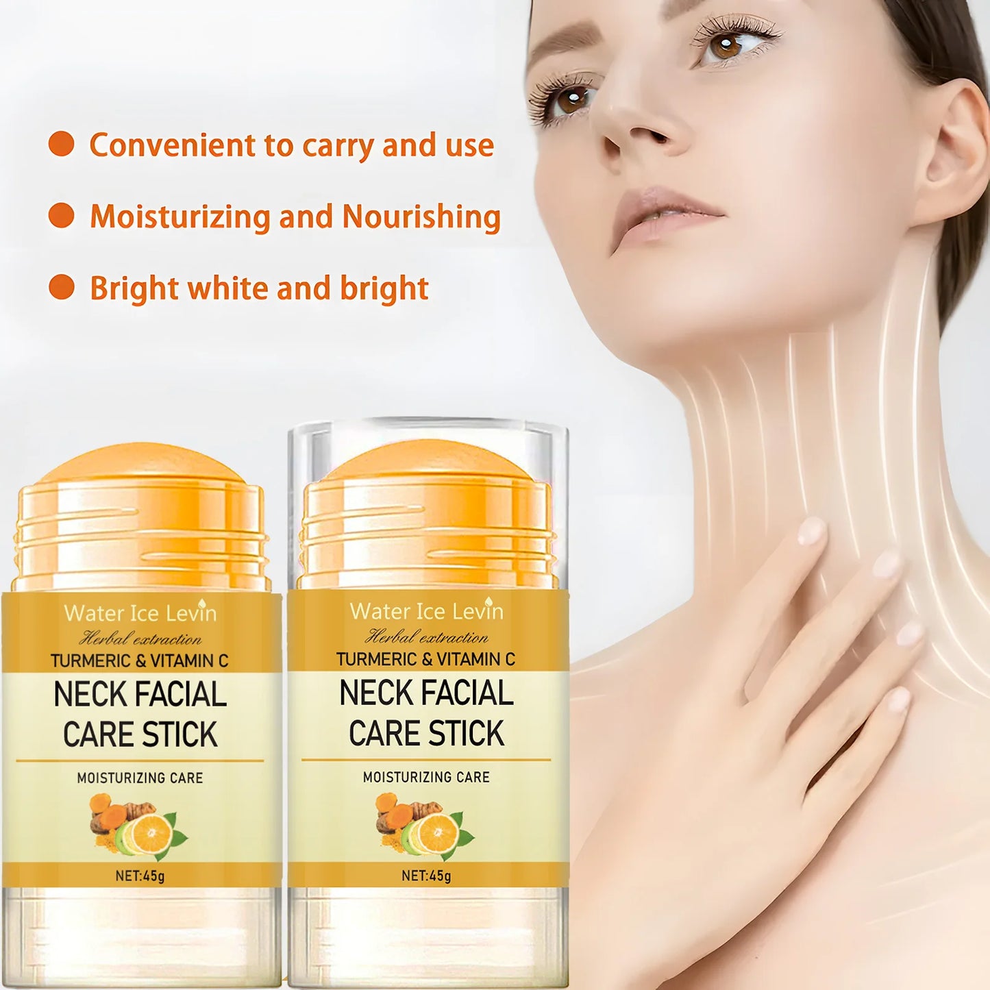 Turmeric&Vitamin C Neck Facia Care Wrinkle Lines Lifting Whitening Tighten Double Chin Anti-age Rejuvenation Skin Care Product