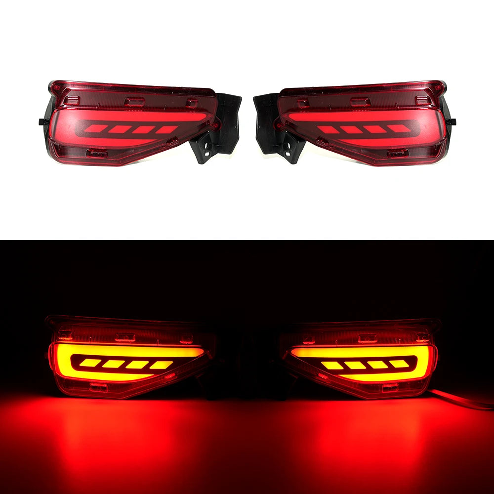 For Toyota Fortuner SW4 2015 2016 2017 2018 2019 2020 LED Car Rear Bumper Reflector Dynamic Light Brake Light