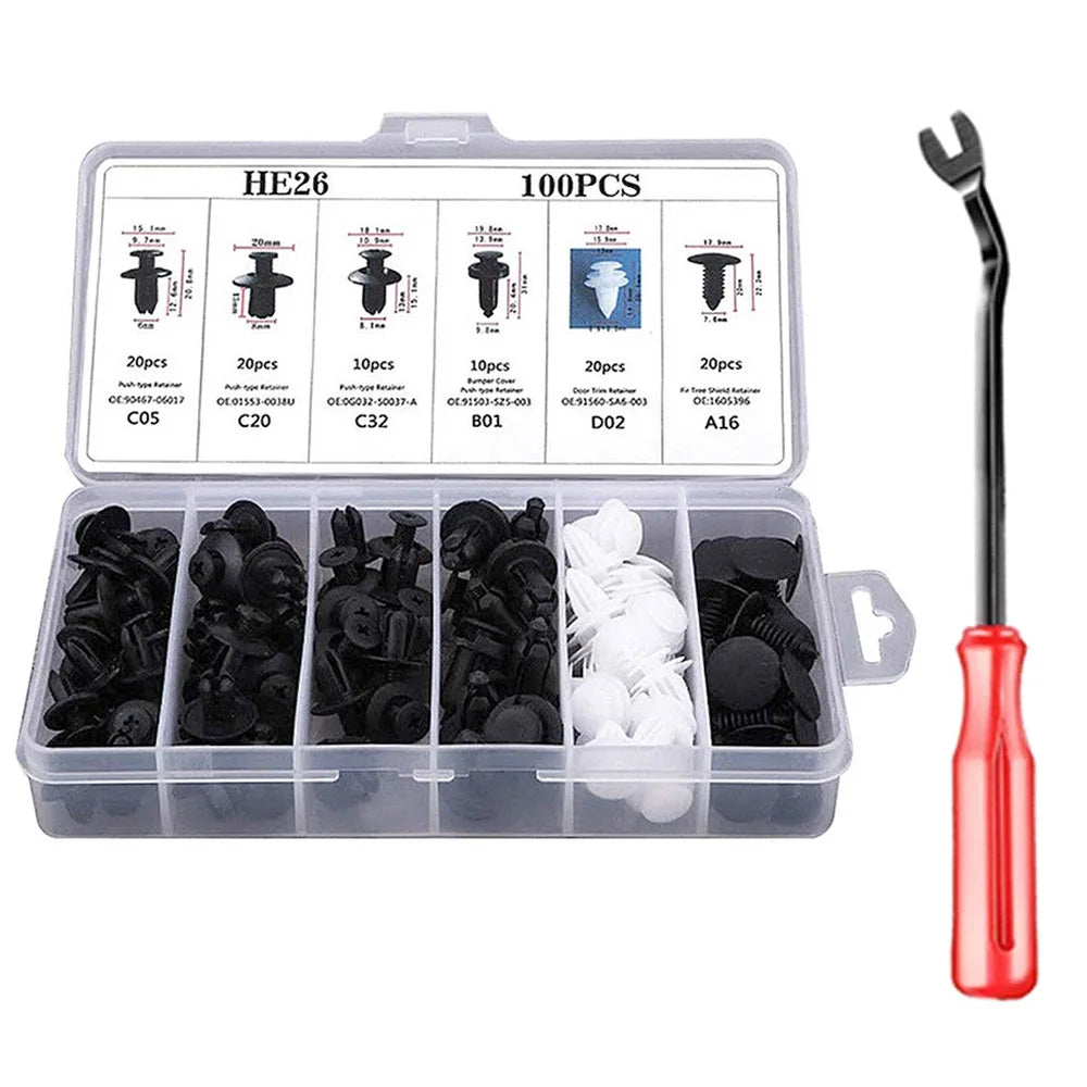 Car Clips Fasteners Kit Auto Trim Panel Clip Mixed Body Bumper Rivet Door Trim Panel Retainer Car Interior Accessories Clips