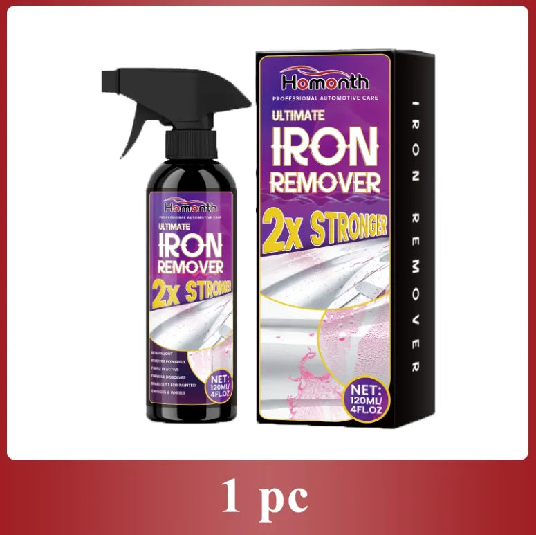 Car Iron Remover Spray Rust Cleaner for Wheels Brake Dust Fallout Remover Auto Detailing Tool