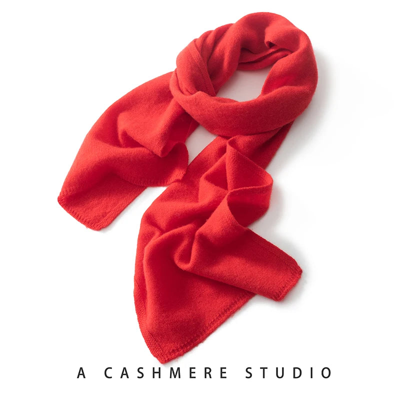 Women's Knitted Poncho Scarf - Solid Cashmere-Touch Winter Shawl - photo 6