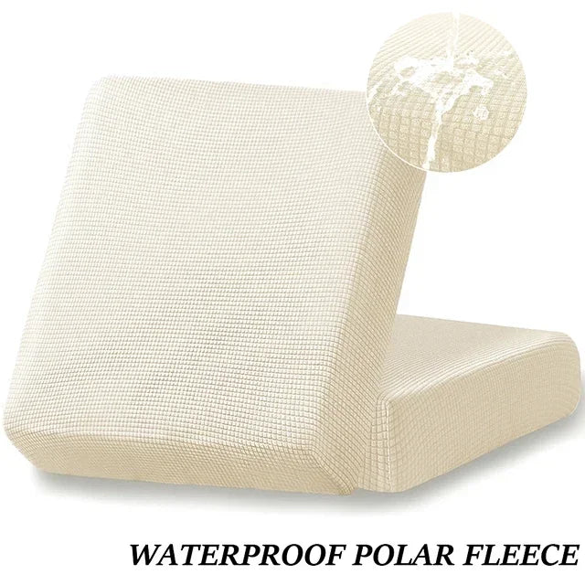 Waterproof Plain Sofa Cushion Cover Jacquard Elastic Sofa Slipcovers for Living Room Chaise Lounge L-shaped Sofa Seat Cover