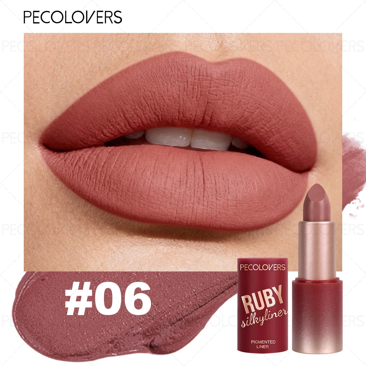 1PC Red Tube Lipstick, High Color Rendering, Red Series Lipstick, Waterproof, Non-drying, Suitable for Various Makeup Looks