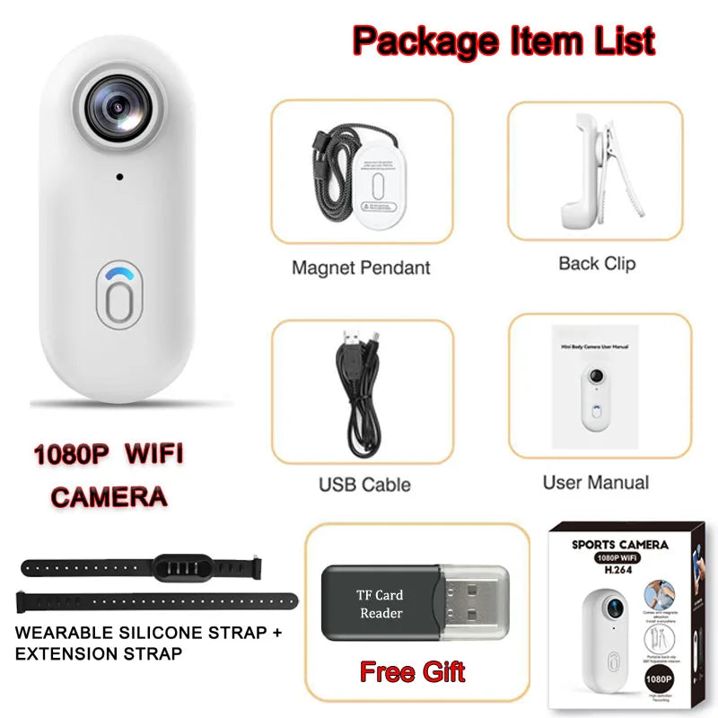 POV 4K Magnetic Body Cam — Wireless Vlogging Action Camera
