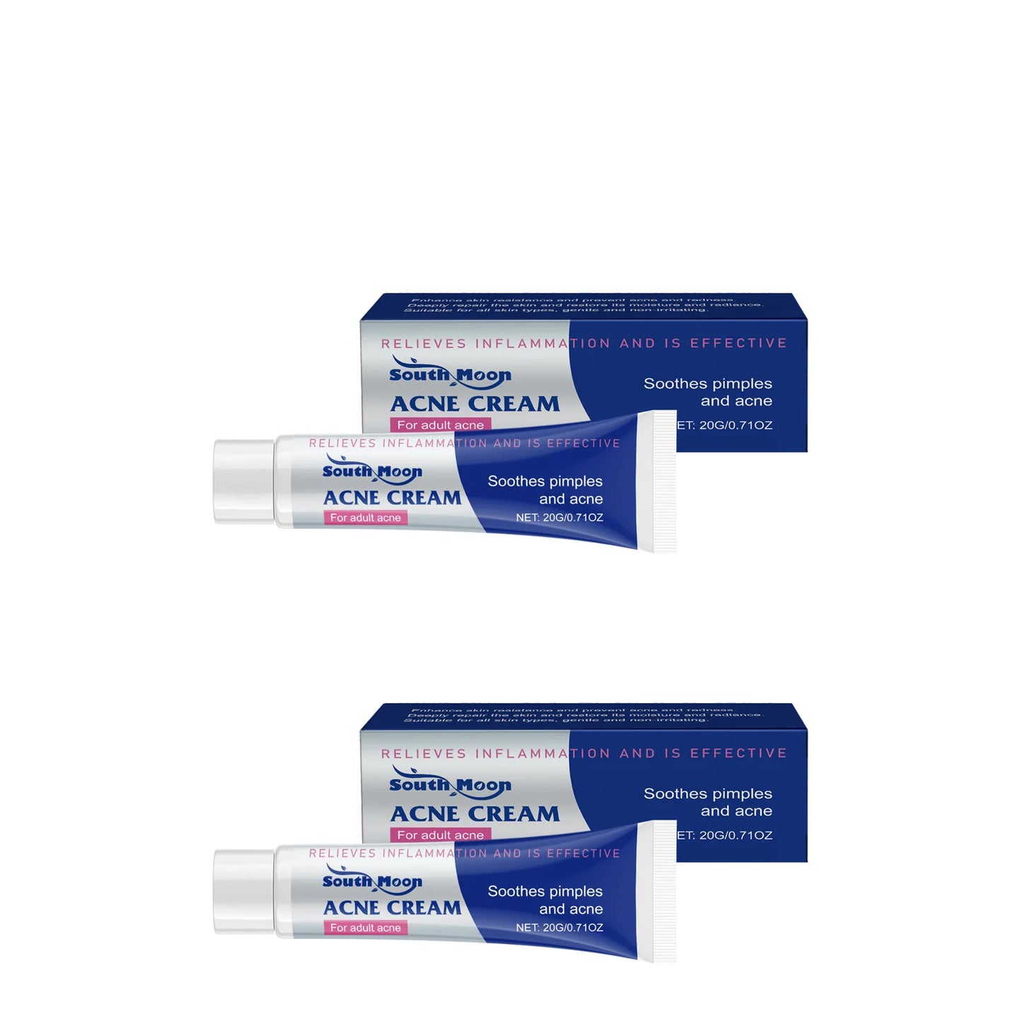 South Moon Anti Acne Cream Oil Control Repair Pimple Spot Remove Acne Mark Cleaning Refreshing Moisturize Skin Pore Shrink Cream