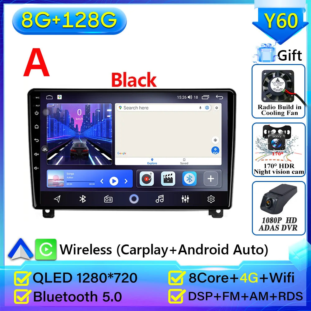 9" Android Car Stereo for Peugeot 407 (2004–2011) — CarPlay, Android Auto, GPS, 2K Display, 4G