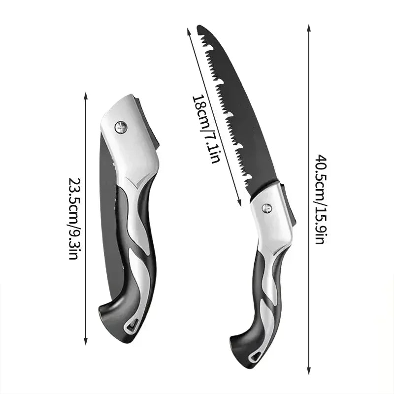 Folding Garden Pruning Saw – Portable Multi-Purpose Hand Saw for Pruning, Bonsai & Camping