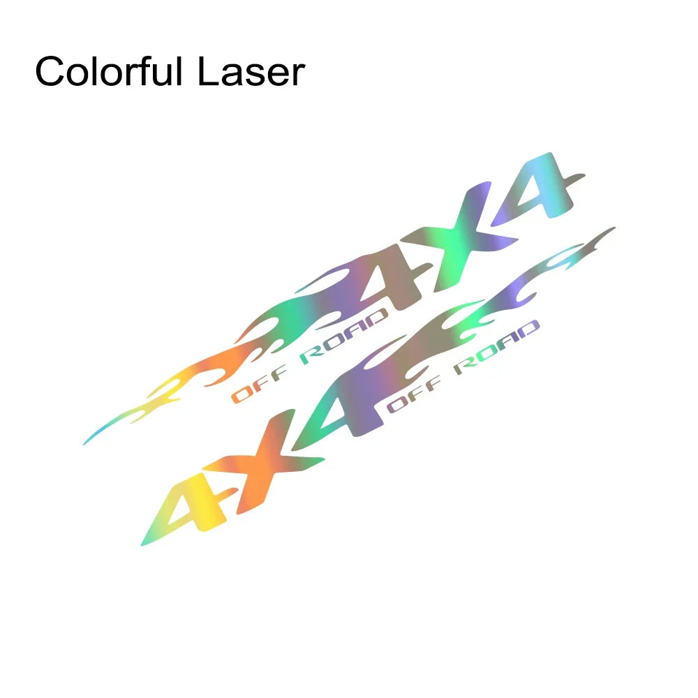 4X4 Off-Road Pickup Truck Decals (2-Pack) - Custom Fit