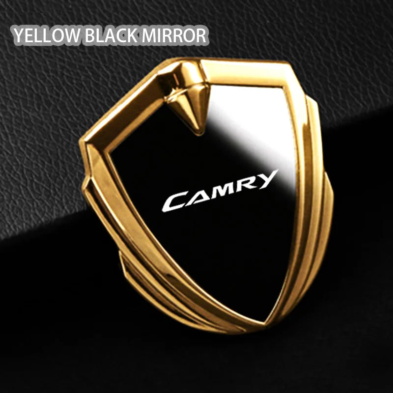 For Toyota Camry 8th gen xv70 acv70 xv50 2015 2024 2025 Interior Key Accessories Car Body Metal Shield 3D Emblem Sticker Badge