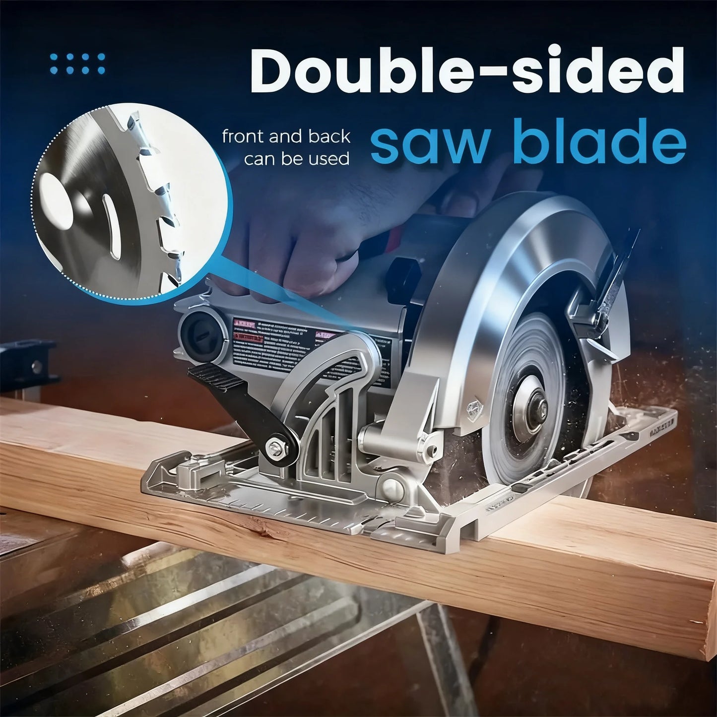 Professional Alloy Woodworking Double Side Saw Blade 20Sawteeth Sharp Carbide Cutting Disc Wood Cutting Saw Blade