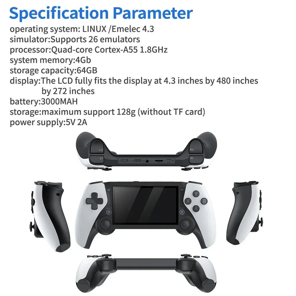 256G 70000+ Games 3D Joystick Handheld HDTV Game M25 4.3'' Screen Player Retro Portable Video Game For psp ps1 n64 dreamcast