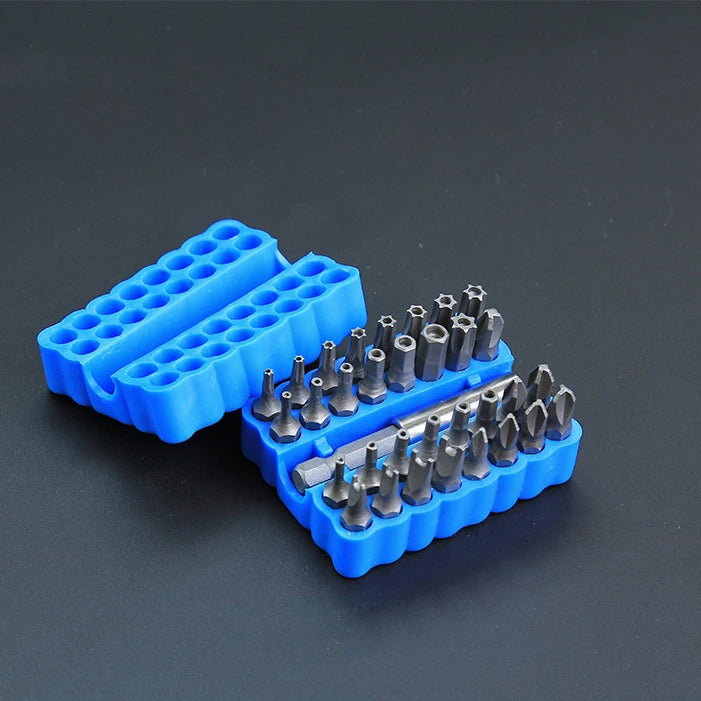 33PCS Torx Hex Star Security Screwdriver Bit Set – Magnetic Extension Holder | Tamper Proof Woodworking Tools