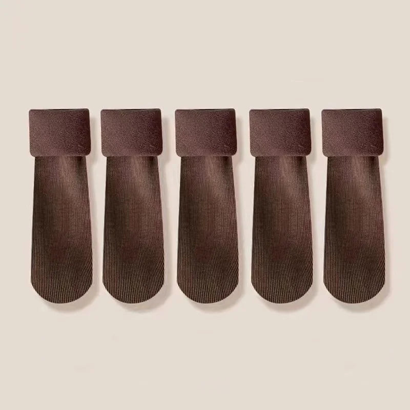 Women's Fuzzy Snow Socks - Thick Warm Sleep Socks 5 Pairs - photo 11