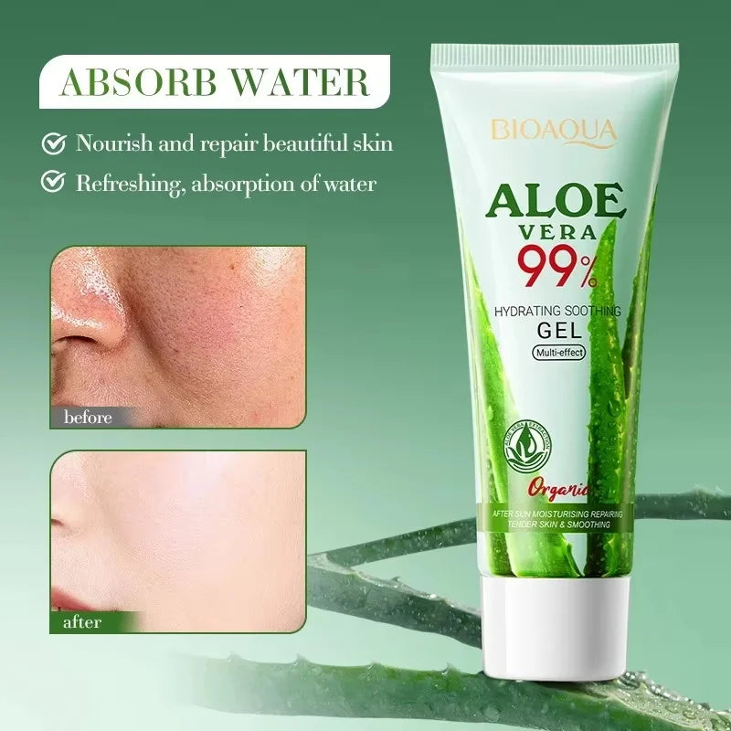 Moisturizing Aloe Vera Gel Suitable for Face Body Hydrating Moisturizing Repairing Sunburn Suitable for Sensitive Skin Acne Care