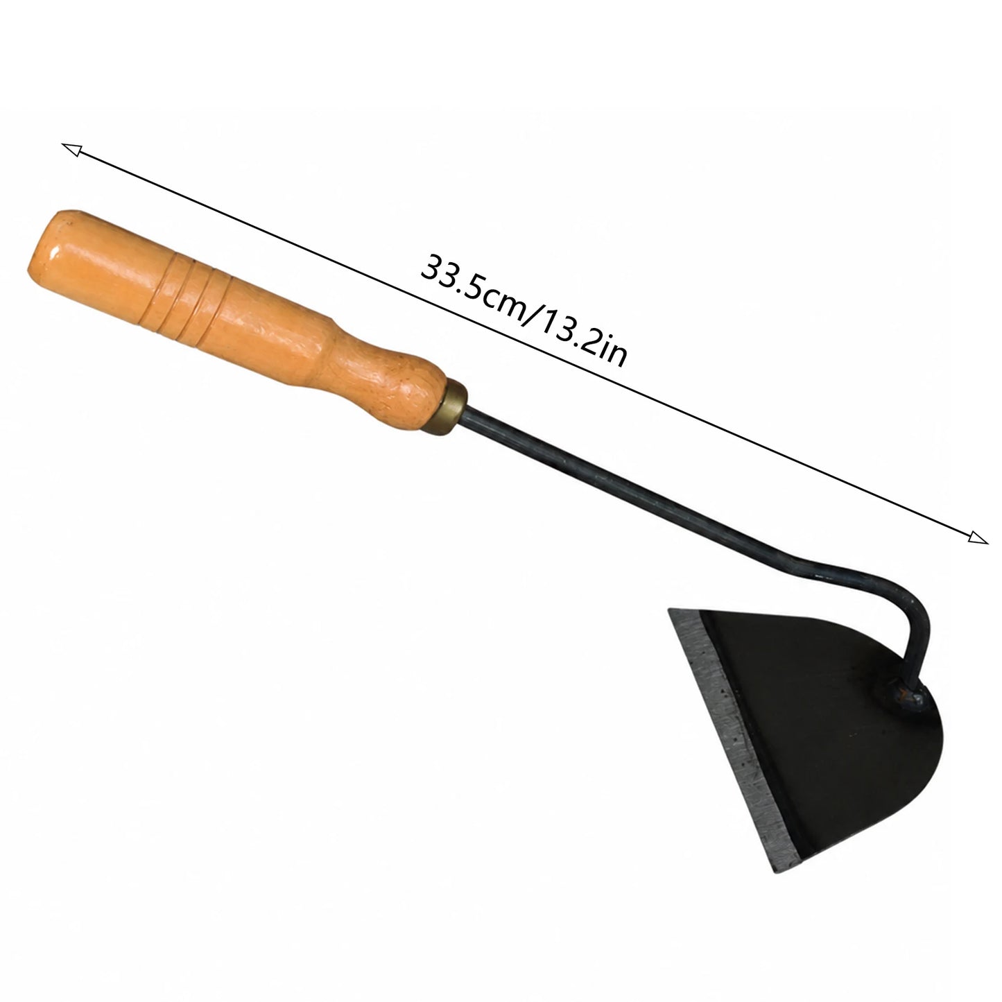 Carbon Steel Garden Hoe & Weeder — Dual-Purpose Hand Weeding Tool