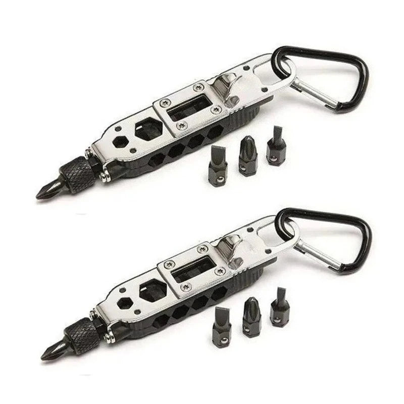Multifunctional Mini Screwdriver Outdoor EDC Keychain Shape Screwdrivers Portable Steel Repair Tool
