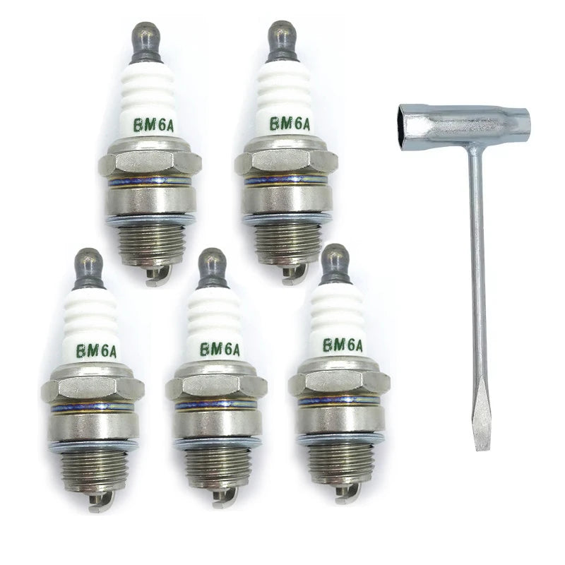 BM6A Spark Plug Glow Plug Small Engine For 2 Stroke Gasoline Chainsaw Lawn Mower Brush Cutter Strimmer,Replaces M7/L7T/CJ8/1560
