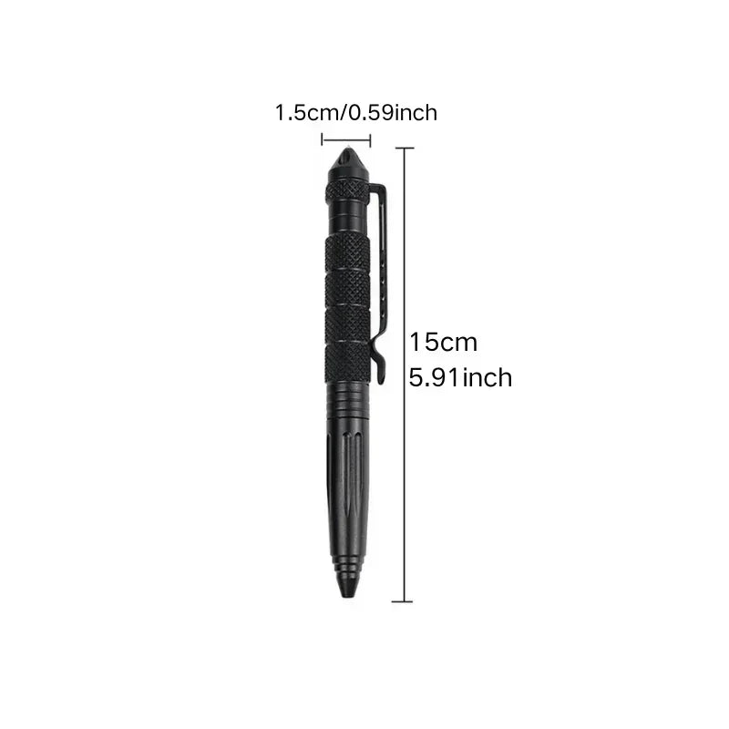 Multifunctional Tactical Pen Self Defense Anti Skid Emergency Survival Tool Glass Breaker Tungsten Steel Outdoor Rescue Escape