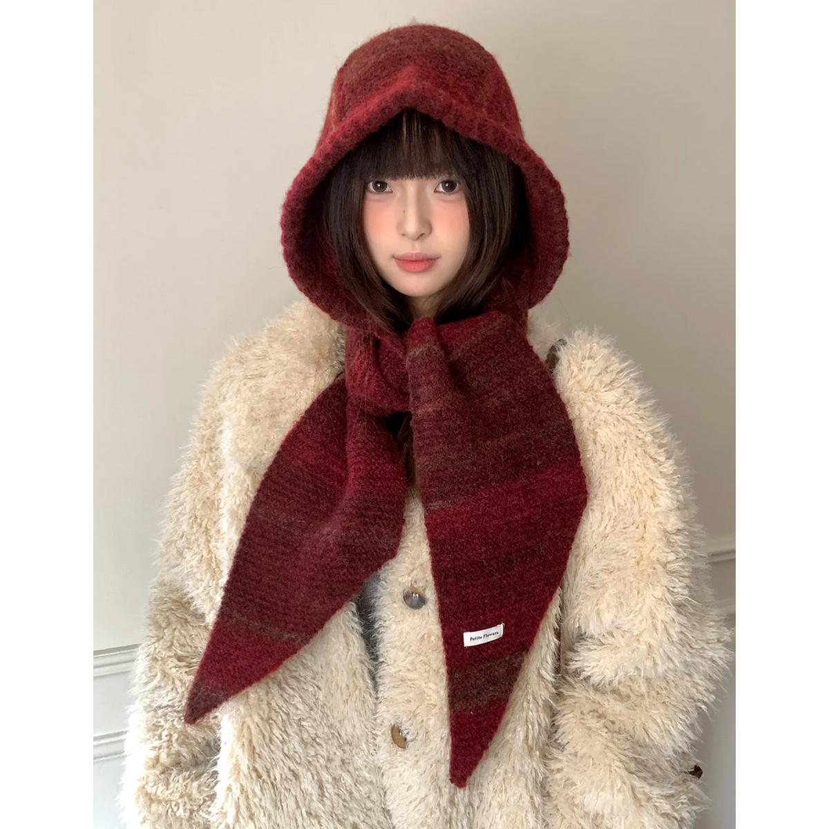 Women's Hooded Scarf and Hat Set - Balaclava Style Winter Wrap - photo 8