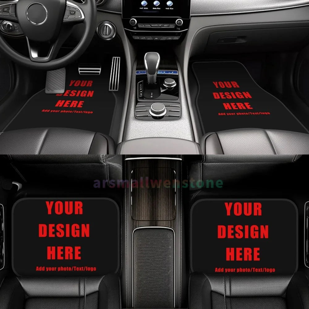 Your Own Design Printed Car Floormat Heavy Duty Front Rear Rubber Floor Mats Carpet Floor Protection Fits Most Vehicles