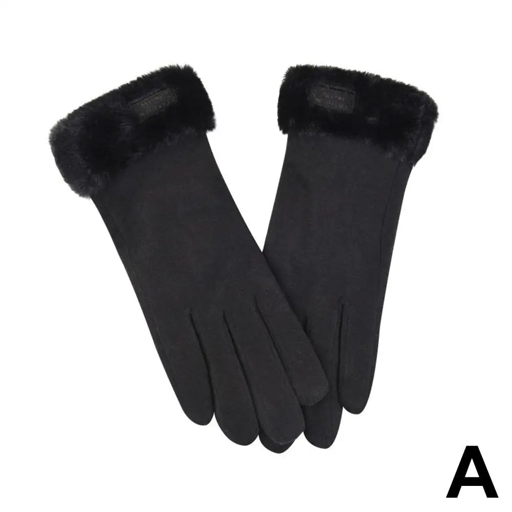 Women's Faux Suede Touchscreen Gloves - Plush Lined Driving Gloves - photo 9
