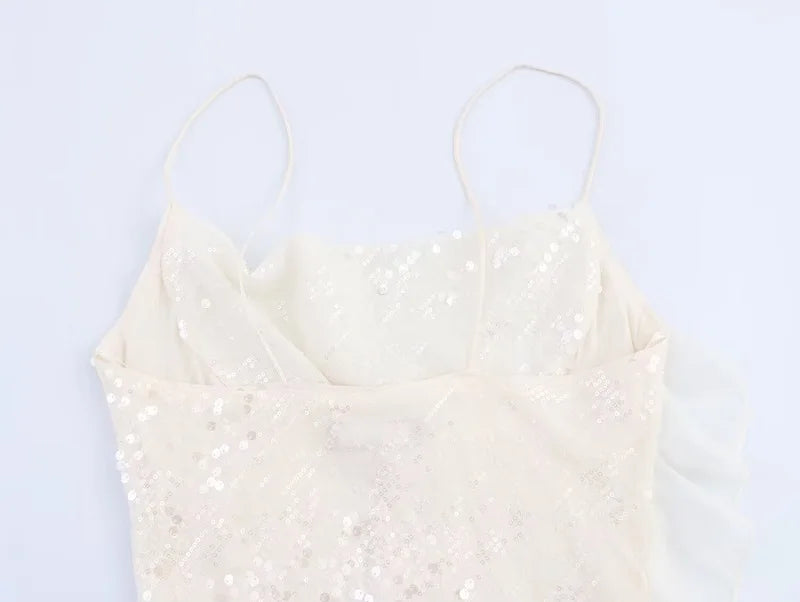 Sequin Slip Mini Dress – Backless Party Night