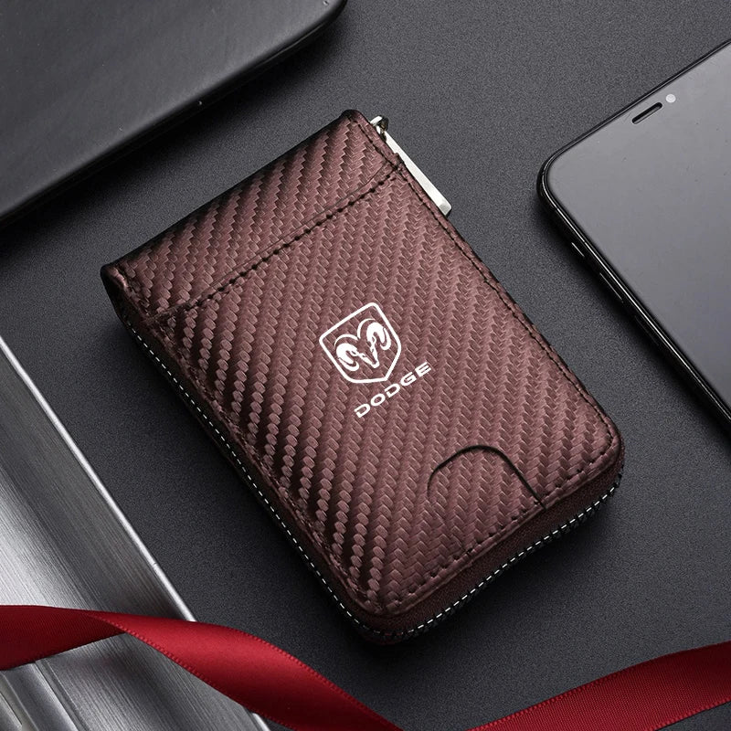 Dodge Leather Slim Card Wallet - Ram, Journey, Charger, Challenger