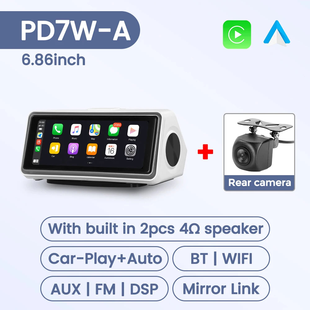 MEKEDE 6.86" Universal Car Stereo — Wireless CarPlay, Android Auto, MP5 Player, DSP, Bluetooth, FM/AUX