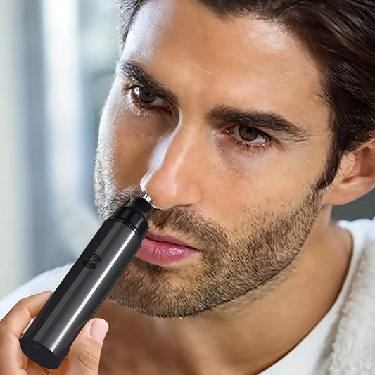 Rechargeable Nose Hair Trimmer and Facial Hair Remover Portable Grooming Tool for Men
