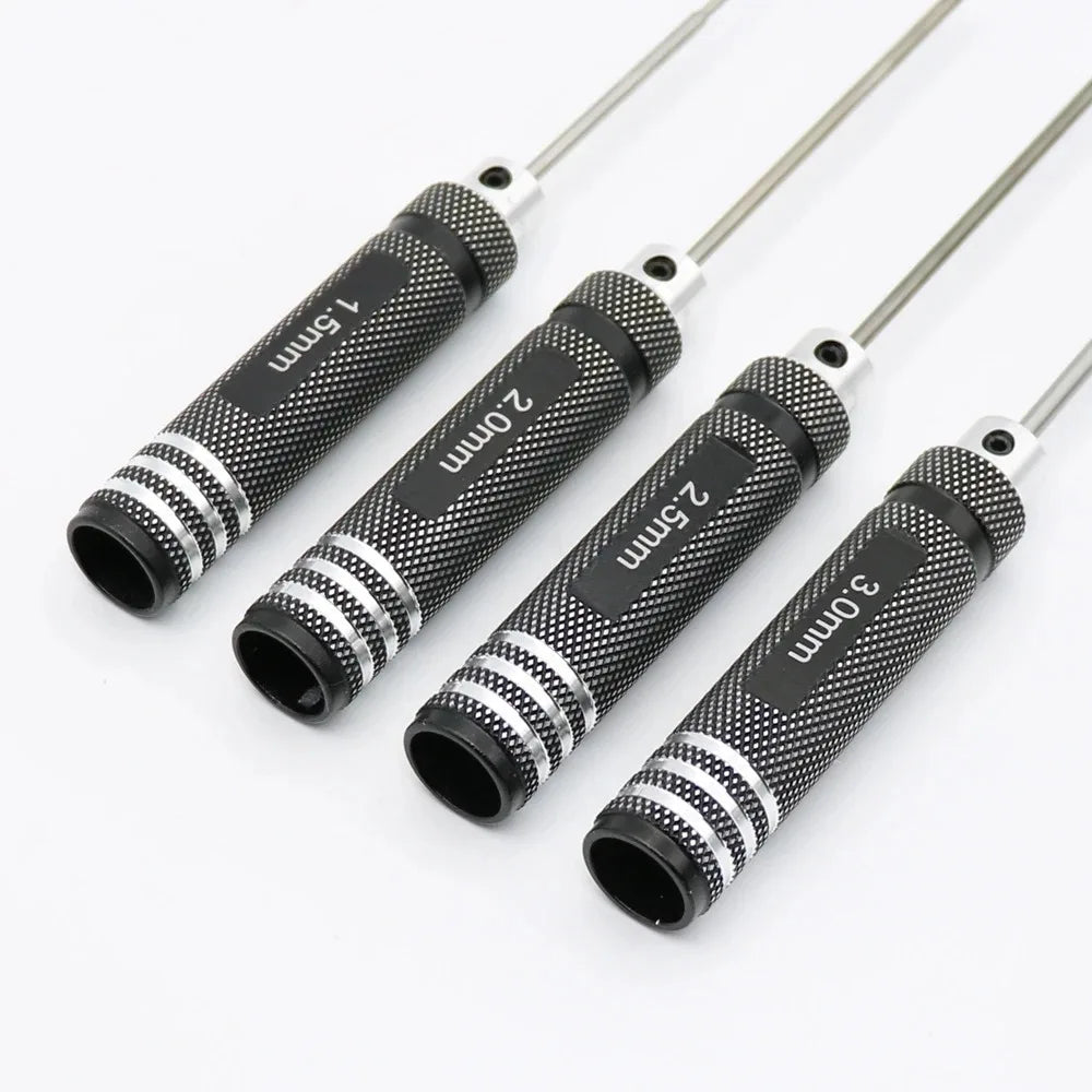 4Pcs 1.5/2/2.5/3.0mm Black Hex Driver Allen Wrench Hand Tool Set RC Car Model Repair Maintenance Tool