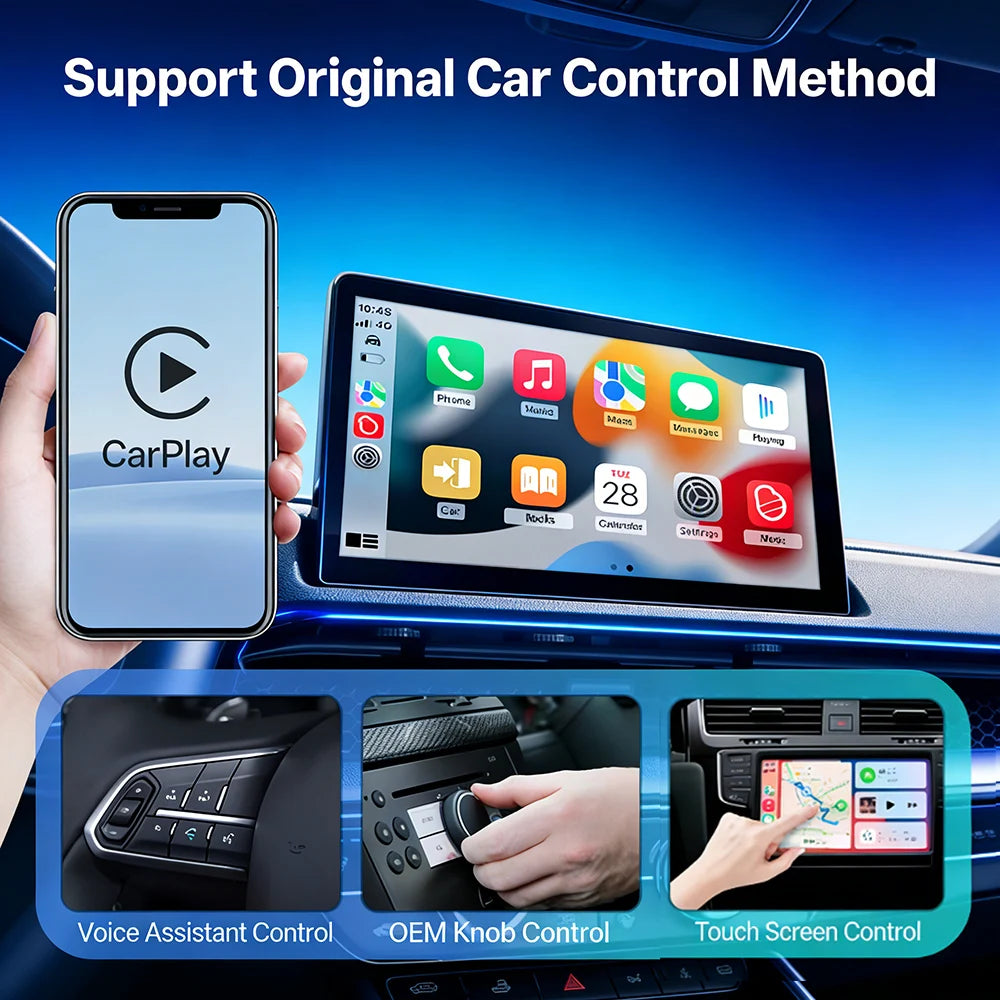 Wireless CarPlay Adapter 2026 Upgraded for iOS & Android Auto,Mini Size Wired to Wireless CarPlay, Plug & Play, Car Play Adapter