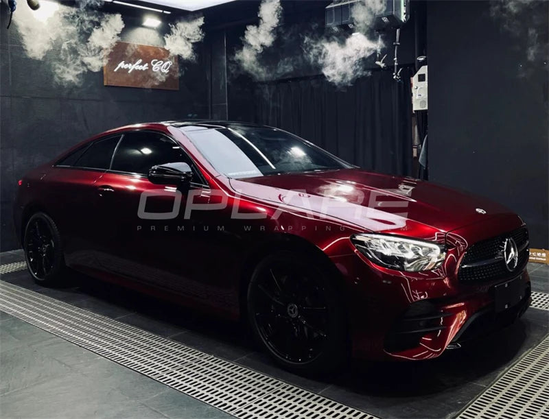 Highest quality PET glossy liquid metallic Gentiana red vinyl wrap film metallic Gentian red wrap for car wrap quality Warranty