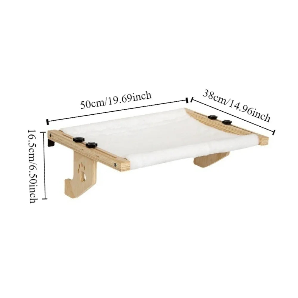 Wooden Frame Cat Window Hammock - Detachable Hanging Cat Bed – photo 6