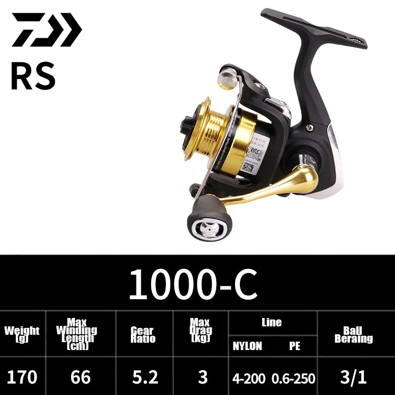 DAIWA 2023 RS 165-280g 3+1 Spinning Reel Lightweight Waterproof Corrosion-proof Fishing Reel For Seawater Freshwater