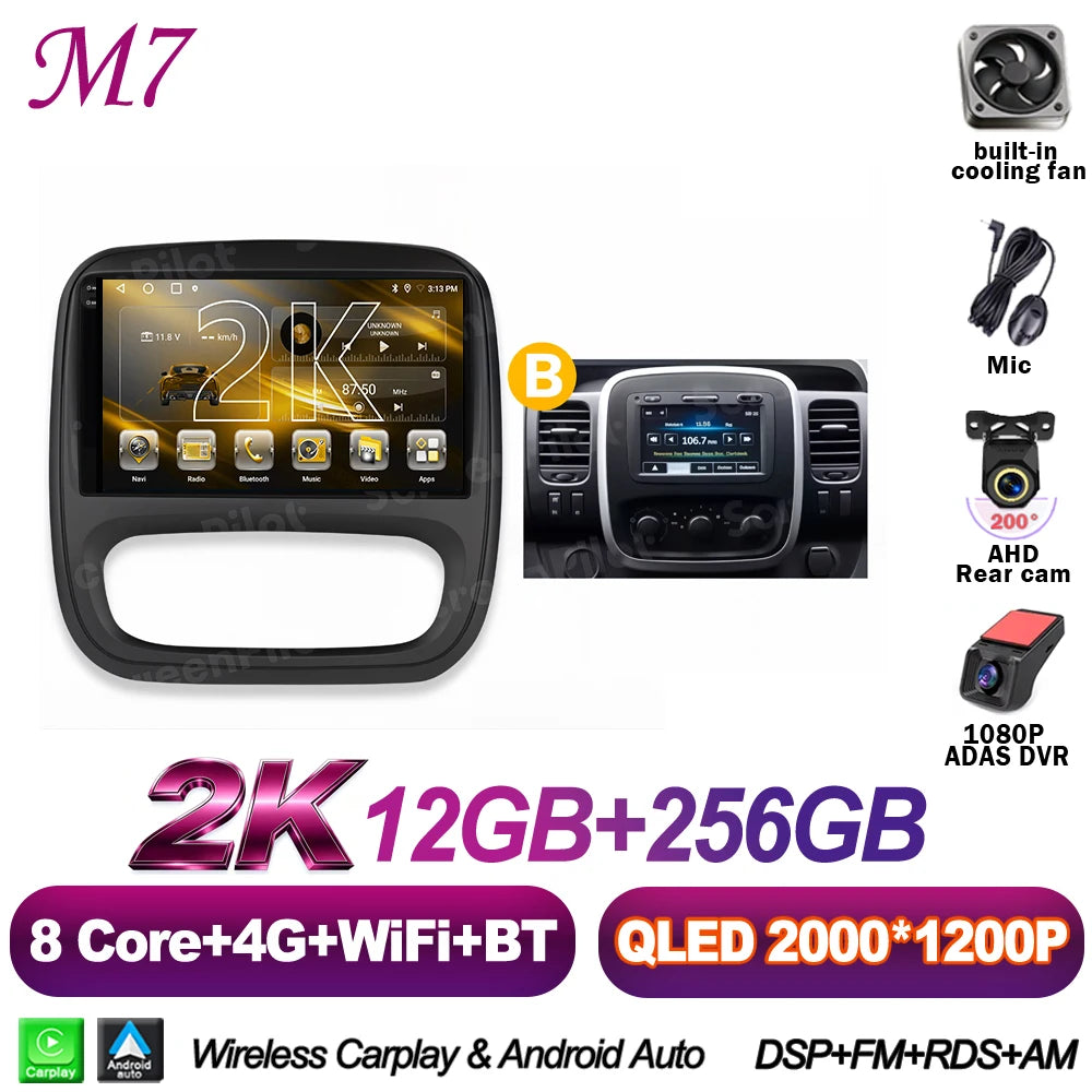 Android Car Radio for Renault Trafic 3 / Opel Vivaro B (2014-2018)