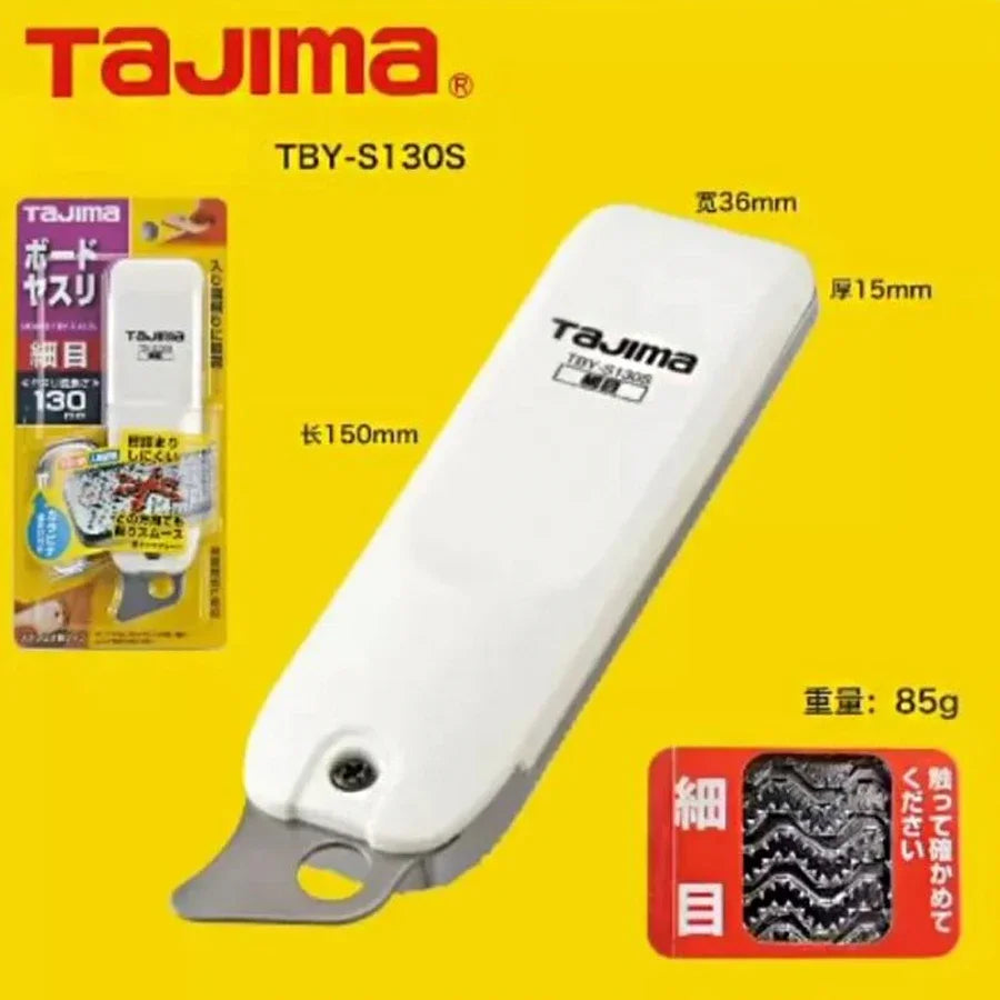 TAJIMA 1109 SERIES Plasterboard file Medium/fine toothed single face hand plane flat file Woodworking tools TBY-S130C/TBY-S130S