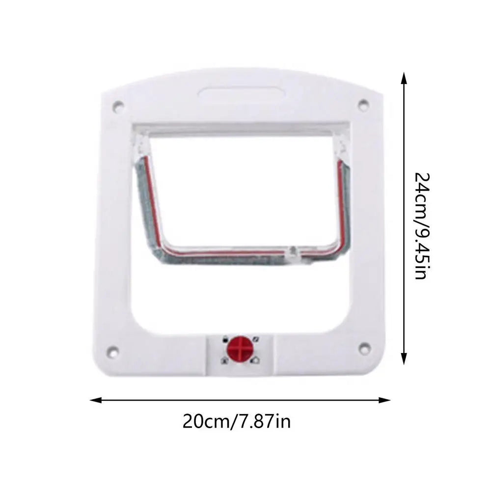 Large 4-Way Locking Pet Door - Weatherproof Cat & Dog Flap – photo 8