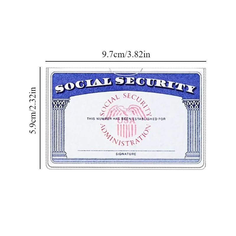 Social Security Card Holder – PVC Material, Waterproof, Durable, Scratch Protection, Portable