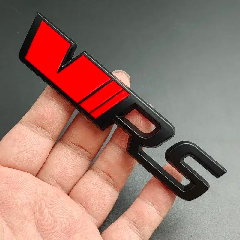 3D Metal VRS Logo Car Emblem Rear Tail Bumper Badge Sticker For Skoda Rapid Octavia 2 3 A5 RS Kodiaq Fabia Superb Accessories