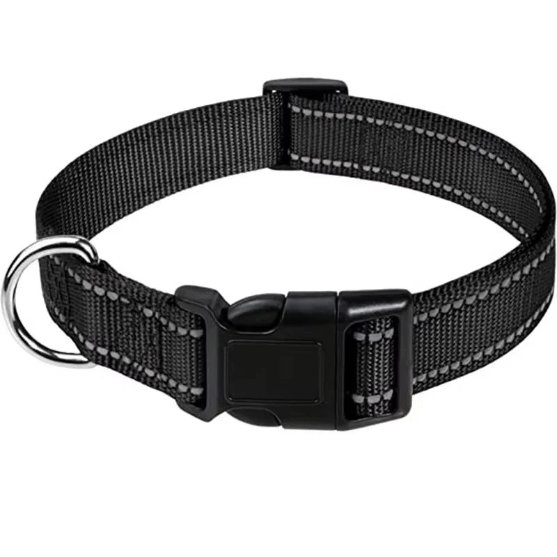 Reflective Nylon Pet Collar - Adjustable, Anti-Slip