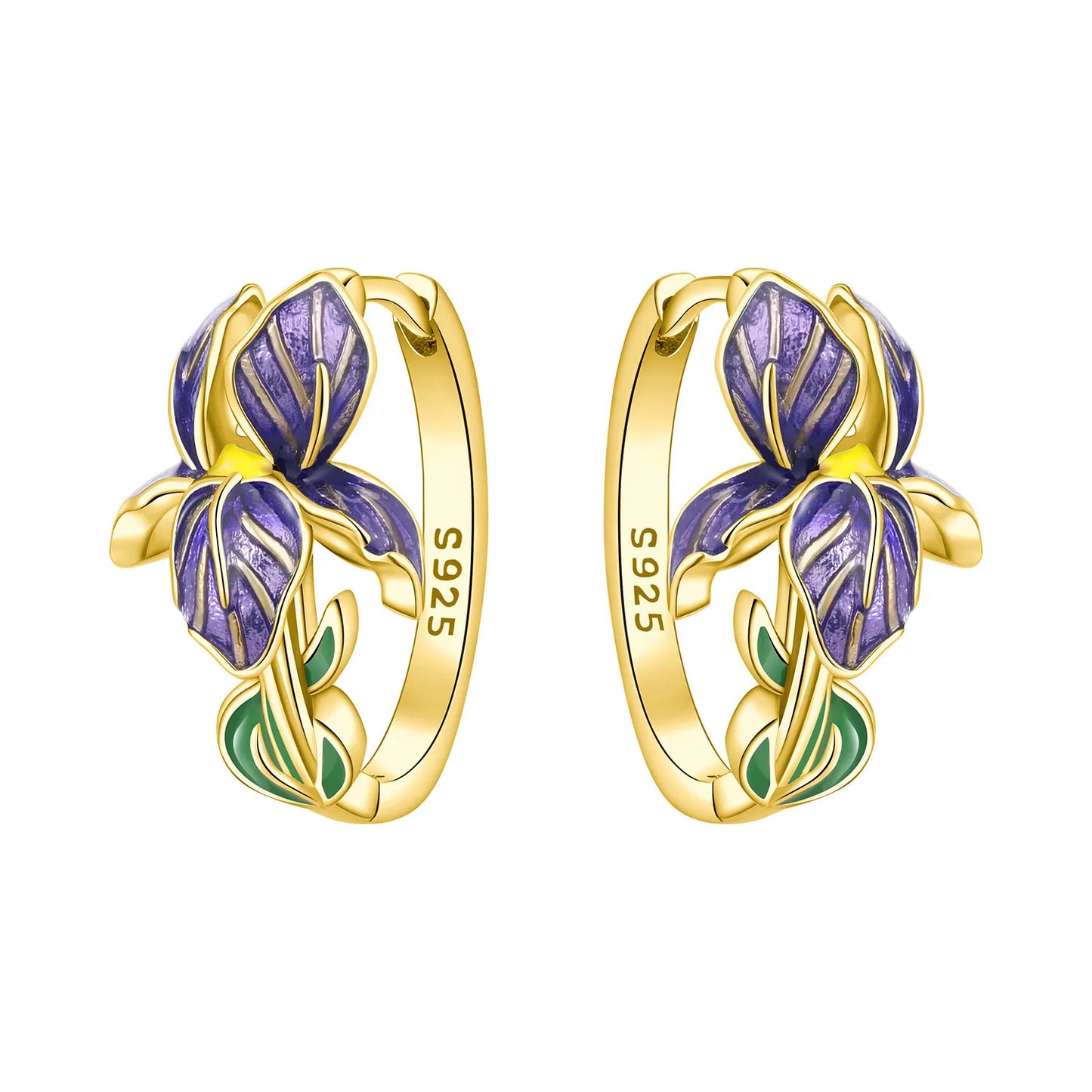 Original 2026 S925 Sterling Silver Zircon 18K Gold Lining Vintage Hoop Earrings for Women Birthday Party Wedding Gift Jewellery