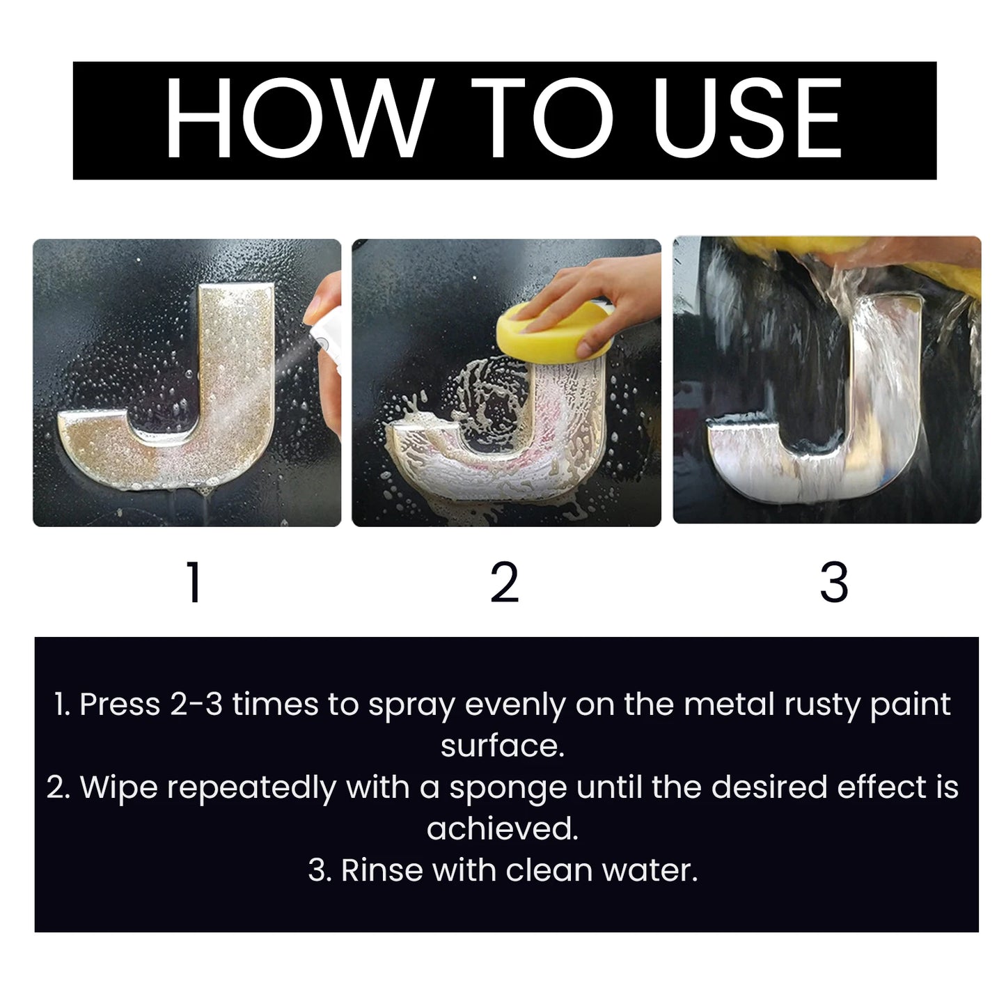 Rust Remover, Automotive Tire Metal Parts Cleaning, Multifunctional Rust Proof, Screw Loosening Lubricant