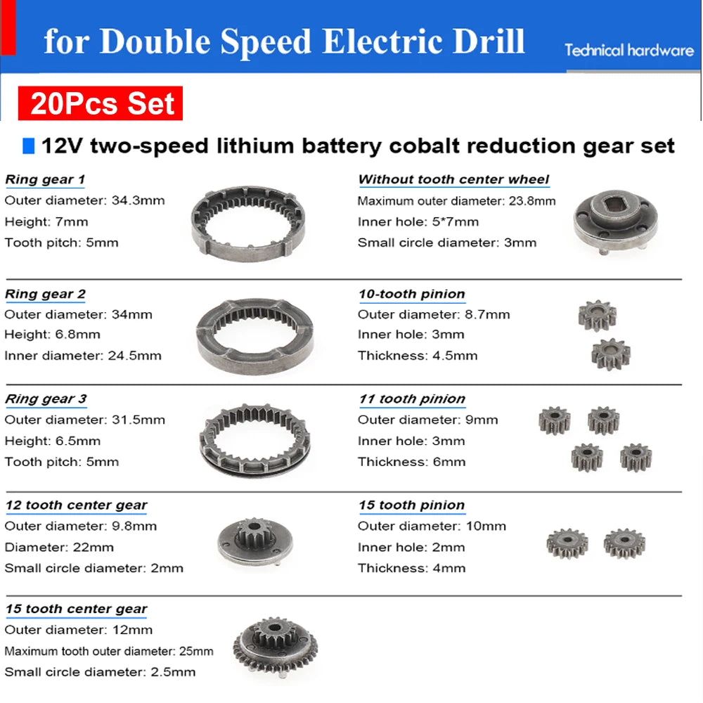 1pc Gear 7/ 9/11/12/13/14/15/16 Teeth Metal Gear for RS550/775/795/755 DC Motor For Fan Home Tool Toy