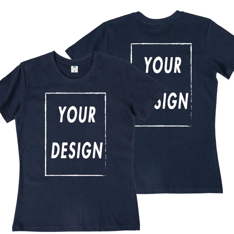 Custom T-Shirt for Men & Women – Add Your Own Design, Text & Logo | Front & Back Print | Team Shirt