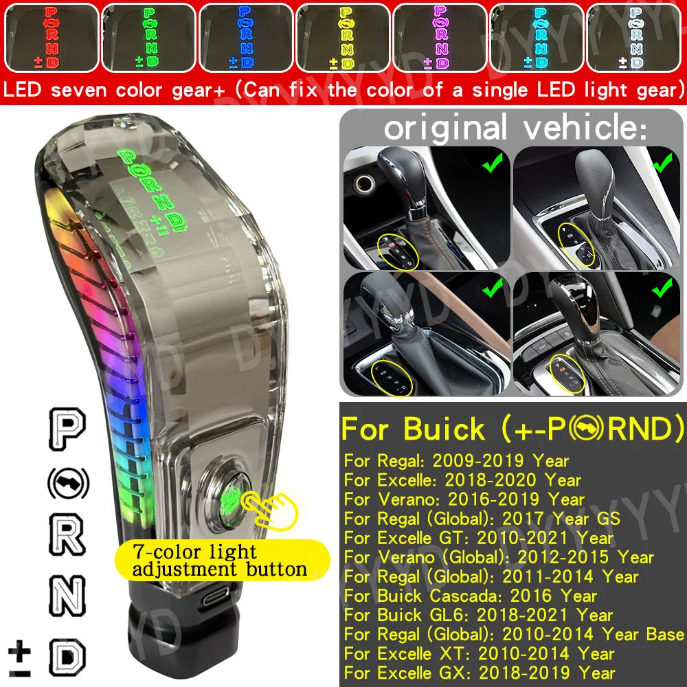 For Chevrolet Cruze Kopac Orlando Car Automatic Transmission New Leather Gear Stick Head Shift Gear Rod Shifter Gear Shift Knob